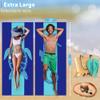 2 Pack Microfiber Lightweight Beach Towel 71"x32" Oversized Extra Large Thin Sand Free Towels Travel Swim Pool Yoga Gym Camping for Adults Women Men Beach Essentials Accessories Vacation Gift view 3