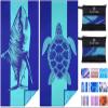2 Pack Microfiber Lightweight Beach Towel 71"x32" Oversized Extra Large Thin Sand Free Towels Travel Swim Pool Yoga Gym Camping for Adults Women Men Beach Essentials Accessories Vacation Gift view 1