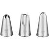 PME Jem Nozzles Set of 3 Small Flowers Collection, Standard, Silver view 1