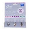 PME Jem Nozzles Set of 3 Small Flowers Collection, Standard, Silver view 2