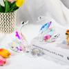 YWHL 60th Wedding Anniversary Swan Gifts for Parents Grandparents, 60 Years Anniversary for Couple, Crystal Figurine Decoration with 60 Years of Love Diamond view 3