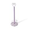 BOOMLATU Metal Heart Shape Pink Paper Towel Holder,Handmade Crafted Tissue Roll Holder for Kitchen and Dining Table view 1