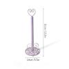 BOOMLATU Metal Heart Shape Pink Paper Towel Holder,Handmade Crafted Tissue Roll Holder for Kitchen and Dining Table view 3