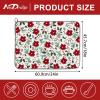 AnyDesign Christmas Absorbent Dish Drying Mat Poinsettia Flower Dish Drainer Mat Xmas Flower Dry Mat Protector Pad for Home Kitchen Countertops Plates Tableware Decor, 18 x 24 Inch view 2