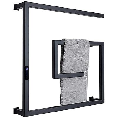 MSUDGH Smart Electric Heated Towel Rack, Towel Warmer, Wall Mounted Heated Towel Rail for Bathroom, with Timer/Temperature Control Function/Hardwired
