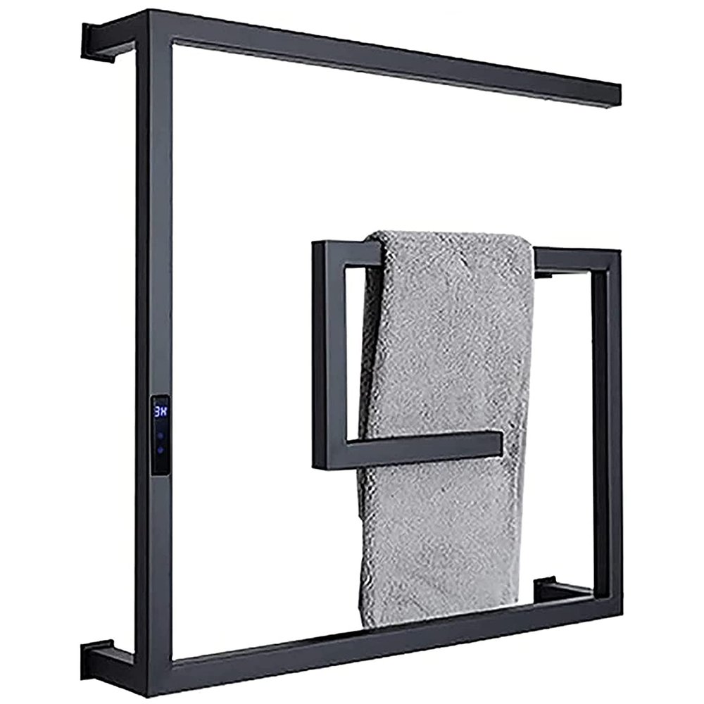 MSUDGH Smart Electric Heated Towel Rack, Towel Warmer, Wall Mounted Heated Towel Rail for Bathroom, with Timer/Temperature Control Function