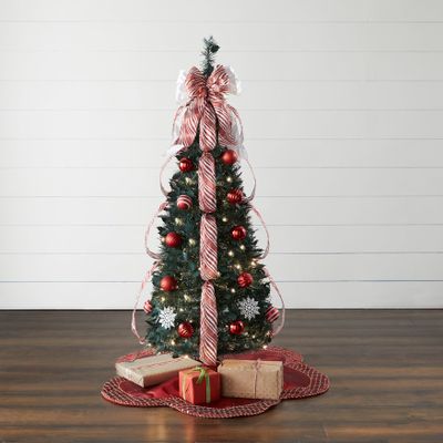 BrylaneHome Fully Decorated Pre-Lit 4' Pop-Up Christmas Tree