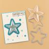 Briartw 10 PCS Star Shaped Shaker Covers Low Profile Plastic Clear Shaker Pourch Covers with 2 Cutting Dies Set Dimensional Shaker Clear Puffy Shaker Covers Shaker Window Blister Shaker Cards view 3