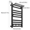 MSUDGH Bathroom Electric Heated Towel Rack, with Timer Towel Warmer, Heating Panel Fast Warming up Heated Towel Rail Polished Bathroom Pools Kitchen view 2
