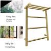 MSUDGH Towel Warmer, Heated Towel Rail, Radiator Wall Mounted Electric Towel Rack, with Shelf for Bathroom/Plug in (Hardwired) view 4