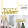 Over The Door Hooks, Towel Holder for Bathroom, Door Mount Towel Rack Towel Hooks for Bedroom Kitchen Pool Beach Towels Bathrobe Wall Mount Hang On The Door Cabinet Cupboard Metal Sandblasted (Gold) view 2