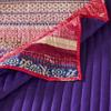 Benjara Dora 3 Piece Bohemian King Quilt Set, Medallion, Paisley, Pink and Blue view 4