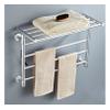 MSUDGH Heated Towel Rack for Bathroom Wall Mounted Plug 4 Bars Timer Polished Polished Towel Warmers Drying Built-in Timer Lavatory Bath Shower 49W view 1
