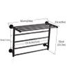 MSUDGH Heated Towel Rack for Bathroom Wall Mounted Plug 4 Bars Timer Polished Polished Towel Warmers Drying Built-in Timer Lavatory Bath Shower 49W view 2