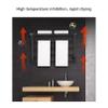 MSUDGH Heated Towel Rack for Bathroom Wall Mounted Plug 4 Bars Timer Polished Polished Towel Warmers Drying Built-in Timer Lavatory Bath Shower 49W view 3