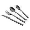 56 Piece Black Silverware Set for 14 Durable Stainless Steel Flatware Sets Kitchen Wedding Restaurant Cutlery Utensil Include Spoons Forks Knifes Teaspoons Delicate Square Tableware view 1