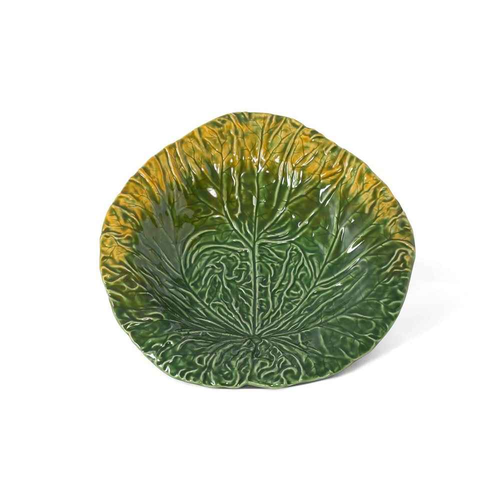 Park Hill Collection Southern Classic Green Cabbage Leaf Ceramic Charger 14" Dia