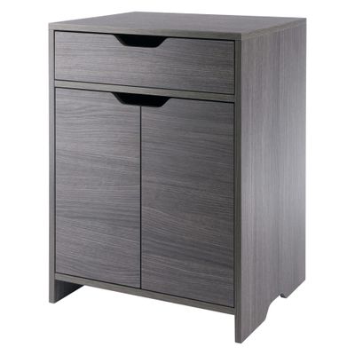 Nova 1-Drawer Storage Cabinet - Charcoal