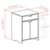 Nova 1-Drawer Storage Cabinet - Charcoal view 3