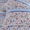 Benjara JOA 2 Piece Microfiber Twin Quilt Set, Floral Print, Lace Trim, Multicolor view 3