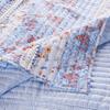 Benjara JOA 2 Piece Microfiber Twin Quilt Set, Floral Print, Lace Trim, Multicolor view 4