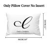 Alphabet Initial Letter C Personalized Custom Monogram Lumbar Pillow Covers Farmhouse 12x18 Funny Cushion Covers Accent Pillows Case for Couch Birthday for Kids view 2