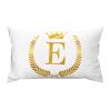 Golden Letter E with Wreath Crown Alphabet Initial Monogrammed Lumbar Pillow Covers 14x24 Canvas Throw Pillow Case Cover Farmhouse Cushion Covers for Living Room Couch Home Decor view 1
