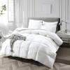 APSMILE Fluffy Heavyweight Down Feather Fibers Comforter Oversized King Size, Thick Duvet Insert for Winter Climates-Ultra Soft 100% Organic Cotton Cover, Luxury Duvet Insert (Ivory White, 120x98) view 2