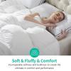 APSMILE Fluffy Heavyweight Down Feather Fibers Comforter Oversized King Size, Thick Duvet Insert for Winter Climates-Ultra Soft 100% Organic Cotton Cover, Luxury Duvet Insert (Ivory White, 120x98) view 3