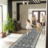 2x12 Non Slip Runners for Hallways: Washable Long Ultra Soft Kitchen Rug Vintage Floor Mat for Living Room Bedroom Accent Farmhouse Door Mat for College Dorm Stain Resistant Area Rug (Black, 2x12) view 1