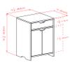 Winsome Nova 1-Drawer Storage Cabinet, White view 3