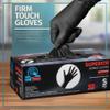 Glove Station Nitrile Disposable Gloves - Powder-Free, Latex-Free, Textured Grip, Food Grade Rated Household Gloves - Ideal for Cleaning, Cooking Use -Black - 6MIL - SM (100 Count) view 2