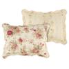 Benjara Rosle 3 Piece King Bedspread Set, Floral Print, Scalloped, Cream and Pink view 3