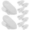 Hemobllo White Earphone Cable Clips Plastic 10pcs 360 Degree Rotatable view 1