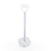 BOOMLATU Metal Heart Shape Pink Paper Towel Holder,Handmade Crafted Tissue Roll Holder for Kitchen and Dining Table view 1