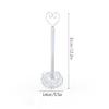BOOMLATU Metal Heart Shape Pink Paper Towel Holder,Handmade Crafted Tissue Roll Holder for Kitchen and Dining Table view 3