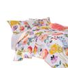 Benjara Mavi 5 Piece Reversible King Quilt Set, Spring Floral Print, Multicolor view 1