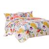 Benjara Mavi 5 Piece Reversible King Quilt Set, Spring Floral Print, Multicolor view 3