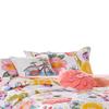 Benjara Mavi 5 Piece Reversible King Quilt Set, Spring Floral Print, Multicolor view 4