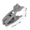 Beufee 12Pcs Clothespins, Cute Cat Clothespins Cartoon Cat Sealing Chip Clips Mini Clothespins Clip Clothes Line Clips with Metal Spring(Grey) view 4