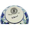 Polmedia Polish Pottery Bowl 6-inch UNIKAT - Himalayan Blue Poppy Pattern Handmade in Boleslawiec Poland by Ceramika Bona + Certificate of Authenticity view 4