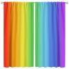Abstract Rainbow Window Curtain Blackout Rod Pocket Colorful Art Printed Window Drapes for Bedroom Living Room Kitchen Bathroom 2 Panels 52x84in view 1