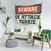 Bar Man Cave Decor Beware of Attack Yorkie Tapestry Bed Room Asserories Aesthetic Decor ( Size : 75X100CM ) view 2
