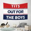 Bar Man Cave Decor Tits Out for The Boys Tapestry Bed Room Asserories Aesthetic Decor ( Size : 75X100CM ) view 4