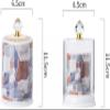 Ceramic toothpick holder with lid toothpick box cotton swab storage box household tools (Color : A, Size : As the picture shows) view 2