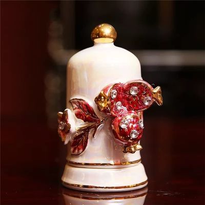 European-style ceramic toothpick box household cotton swab storage box desktop decoration toothpick holder (Color : A, Size : As the picture shows)