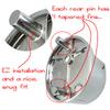 Closet Rod Support Flanges with Rear Pin | Heavy Duty 32mm Diameter Clothes Pole End Sockets for Wardrobes | Polished Chrome | 2 Pair view 2