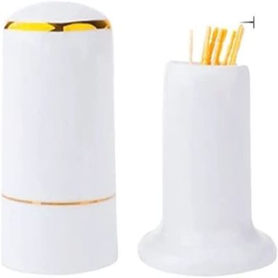 Phnom Penh Toothpick Box Toothpick Box Ceramic Jar Hotel Restaurant Desktop Decoration (Color : A, Size : As the picture shows)