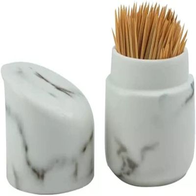 Ceramic toothpick holder toothpick dispenser bottle storage box container home table decoration (Color : A, Size : As the picture shows)