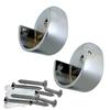 Closet Rod Support Flanges with Screw On Attachment | Heavy Duty Clothes Pole End Sockets for Wardrobes |Polished Chrome |5 Pair view 1